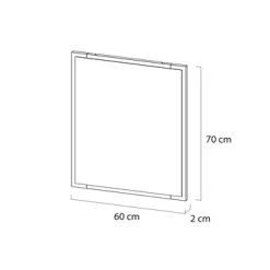 Tiger S-line Frame Spiegel 60x70 Cm Mat Wit -Badkamer Winkel 123 1116