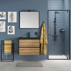 Tiger S-line Frame Spiegel 60x70 Cm Mat Zwart -Badkamer Winkel 123 1127