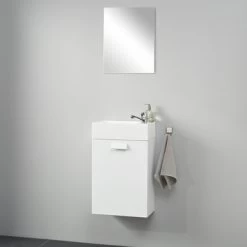 Differnz Fonteinset Fabulous Hoogglans Wit 40x22x63 Cm