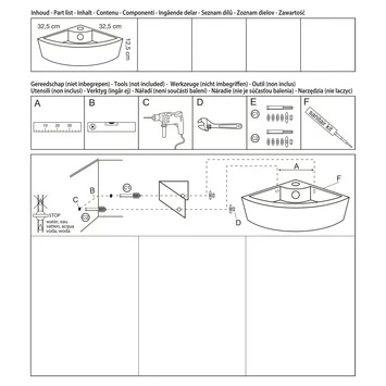 Handenwasser Hera 31,5x31,5x12,4cm Wit 2 Handenwasser Hera 31,5x31,5x12,4cm Wit - Afbeelding 2