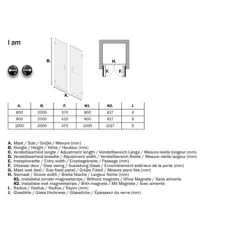 Sealskin Pendeldeur Voor Nis I AM 90x200 Cm Chroom -Badkamer Winkel 123 1380