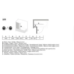 Sealskin Badklapwand S105 2-delig 140x100cm Chroom 7 Sealskin Badklapwand S105 2-delig 140x100cm Chroom -Badkamer Winkel 123 1513