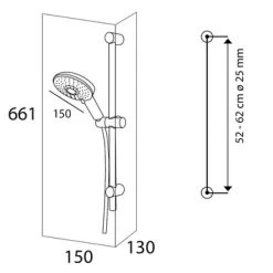 Tiger Doucheset Splash Termini Met Glijstang 6 Douchestanden -Badkamer Winkel 123 1559