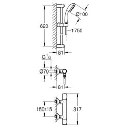 Grohe Precision Flow Douchethermostaat Incl. Doucheset -Badkamer Winkel 123 1604