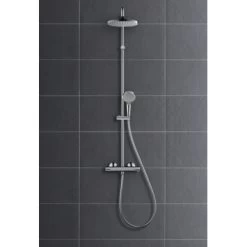 Hansgrohe Douchesysteem Vernis Blend 200 Met Thermostaatkraan Mat Zwart -Badkamer Winkel 123 1613