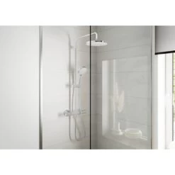 Hansgrohe Douchesysteem Vernis Blend 200 Met Thermostaatkraan Mat Zwart -Badkamer Winkel 123 1615