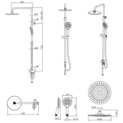 Tiger Regendoucheset Akcent Chroom Wit -Badkamer Winkel 123 1658