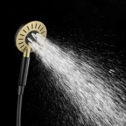 Tiger Regendoucheset Akcent Zwart/messing Incl Kraan En Handdouche Met 3 Straalstanden -Badkamer Winkel 123 1664