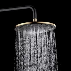 Tiger Regendoucheset Akcent Zwart/messing Incl Kraan En Handdouche Met 3 Straalstanden -Badkamer Winkel 123 1665