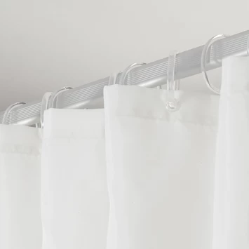 Sealskin Douchegordijn Flow 180x200cm Zwart/wit 2 Sealskin Douchegordijn Flow 180x200cm Zwart/wit - Afbeelding 2