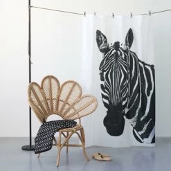 Sealskin Douchegordijn Zebra 180x200cm Zwart/wit -Badkamer Winkel 123 1770