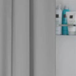 SEALSKIN Douchegordijn Granada 120x200cm Licht Grijs 11 SEALSKIN Douchegordijn Granada 120x200cm Licht Grijs -Badkamer Winkel 123 1792