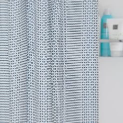 Sealskin Douchegordijn Wave Polyester 180x200 Cm Blauw -Badkamer Winkel 123 1802