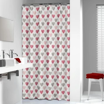 Sealskin Douchegordijn Amor Rood 180x200 Cm 2 Sealskin Douchegordijn Amor Rood 180x200 Cm - Afbeelding 2