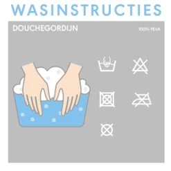 Sealskin Douchegordijn Retro Blue 180x200 Cm -Badkamer Winkel 123 1812