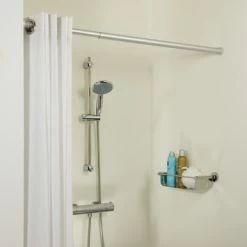 Sealskin Douchegordijnstang Seallux Verstelbaar Aluminium 80-130 Cm -Badkamer Winkel 123 1822