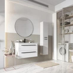 Atlantic kolomkast Stella Mat Wit -Badkamer Winkel 123 183