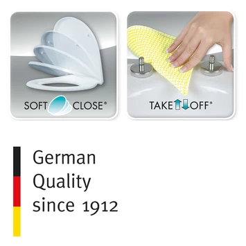 Cedo Delray Wc Bril Wit Softclose D-vorm Duroplast 5 Cedo Delray Wc Bril Wit Softclose D-vorm Duroplast - Afbeelding 5