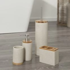 Sealskin Toiletborstelgarnituur Grace Zand -Badkamer Winkel 123 1856