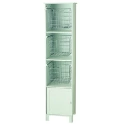 Saniscape Bretagne Kolomkast Met 3 Manden Wit