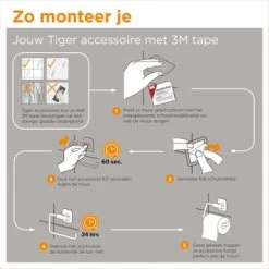 Tiger Toiletrolhouder Colar Met Plateau Chroom 22 Tiger Toiletrolhouder Colar Met Plateau Chroom -Badkamer Winkel 123 1890