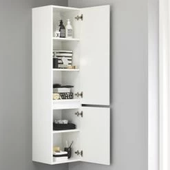 Tiger Karlo Kolomkast Sneeuwwit 160 Cm -Badkamer Winkel 123 191