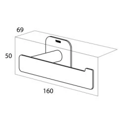 Tiger Colar Toiletrolhouder Zonder Klep Zwart 17 Tiger Colar Toiletrolhouder Zonder Klep Zwart -Badkamer Winkel 123 1928