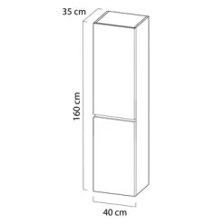 Tiger Karlo Kolomkast Sneeuwwit 160 Cm -Badkamer Winkel 123 194