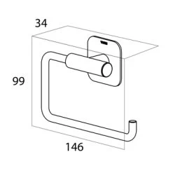 Tiger Toiletrolhouder Colar RVS -Badkamer Winkel 123 1941