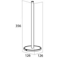 TIGER RESERVEROLHOUDER TUNE VRIJSTAAND MESSING ZWART -Badkamer Winkel 123 1945