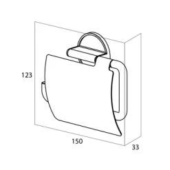 Tiger Tune Toiletrolhouder Met Klep Geborsteld Zwart/mat Zwart -Badkamer Winkel 123 1964