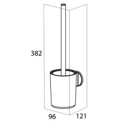 Tiger Tune Toiletborstelhouder Geborsteld Messing/mat Zwart -Badkamer Winkel 123 1978