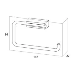 Tiger Toiletrolhouder Cliqit Donkergrijs RVS -Badkamer Winkel 123 1992