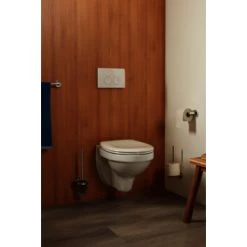 Haceka Toiletborstelhouder Kosmos Tec Hangend Chroom Met Matglazen Pot -Badkamer Winkel 123 2010