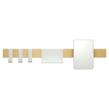 Sealskin Kapstok Met Spiegel Brix Wit 2 Sealskin Kapstok Met Spiegel Brix Wit - Afbeelding 2