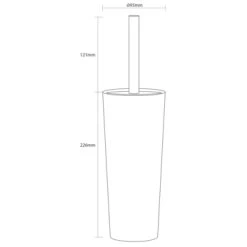 Sealskin Pierra Toiletborstelhouder Grijs -Badkamer Winkel 123 2061