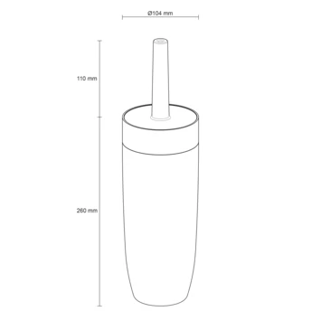Sealskin Toiletborstelhouder Bloom Zwart 5 Sealskin Toiletborstelhouder Bloom Zwart - Afbeelding 5