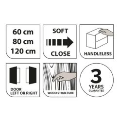 TIGER S-line Spiegelkast Chalet Eik 120cm -Badkamer Winkel 123 219