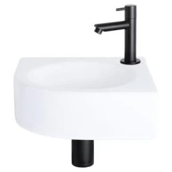 Differnz Cleo Hoekfontein Wit 30X30X10 Cm 8 Differnz Cleo Hoekfontein Wit 30X30X10 Cm -Badkamer Winkel 123 2199