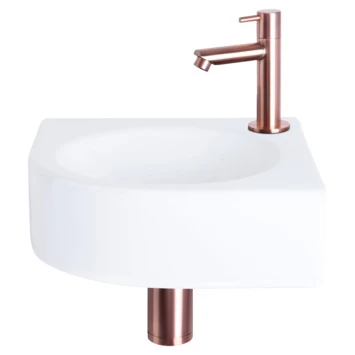 Differnz Cleo Hoekfontein Wit 30X30X10 Cm 4 Differnz Cleo Hoekfontein Wit 30X30X10 Cm - Afbeelding 4