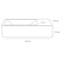 Differnz Helios Fontein 37.5x18.5x9.5 Cm Marmer -Badkamer Winkel 123 2206