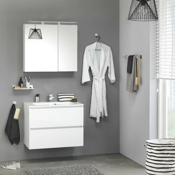 Tiger Spiegelkast S-Line 80cm Sneeuwwit 2 Tiger Spiegelkast S-Line 80cm Sneeuwwit - Afbeelding 2