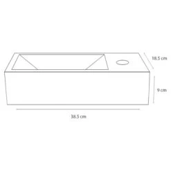 Differnz Ravo Fontein Wit 38.5x18.5x9cm -Badkamer Winkel 123 2210