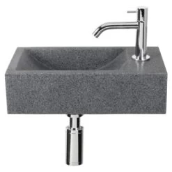 Differnz Fonteinset Cheops Grijs Natuursteen 40x23x11 Cm -Badkamer Winkel 123 2218