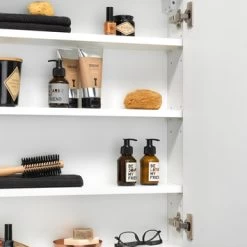 Tiger Spiegelkast S-Line 80cm Sneeuwwit 11 Tiger Spiegelkast S-Line 80cm Sneeuwwit -Badkamer Winkel 123 223