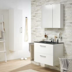 Tiger Spiegelkast S-Line 80cm Sneeuwwit 12 Tiger Spiegelkast S-Line 80cm Sneeuwwit -Badkamer Winkel 123 224