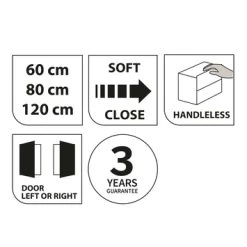 Tiger Spiegelkast S-Line 80cm Sneeuwwit 15 Tiger Spiegelkast S-Line 80cm Sneeuwwit -Badkamer Winkel 123 227