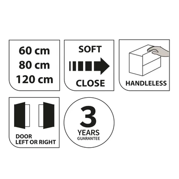 Tiger Spiegelkast S-Line 80cm Sneeuwwit 8 Tiger Spiegelkast S-Line 80cm Sneeuwwit - Afbeelding 8