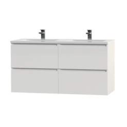 Tiger Karlo Badkamermeubel 120 Cm Hoogglans Wit Met Wastafel Hoogglans Wit