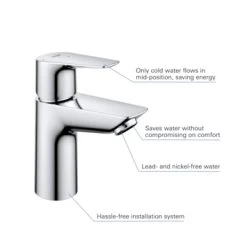 Grohe Wastafelkraan Start Edge S-size QuickFix Chroom -Badkamer Winkel 123 2524